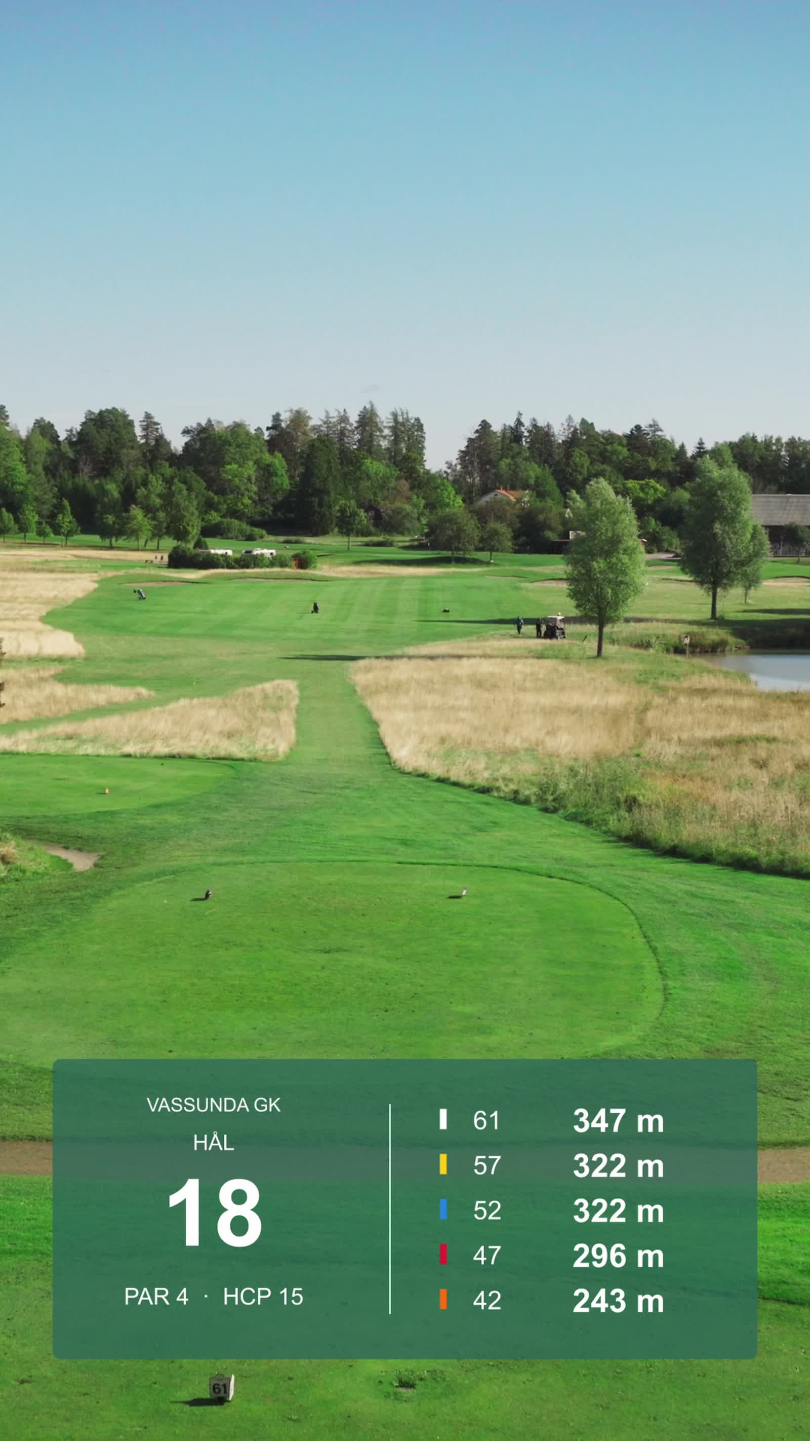 Drönarvy över hål 18